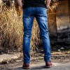 2017 AKing ACE New Arrival Men's Jeans Slim straight Blue denim jeans men casual ripped jean fashion pants 28-36, ZA253