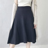 2017 A-Line Women Skirt Autumn Winter Knitted Flower Elastic High Waist Women Long Skirt Female Warm Ladies Midi Skirt Saia