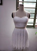 2017 A Line Summer Sexy Women 2 Two Piece Lace Dress White Spaghetti Strap V Neck Casual Mini Vestido Club Party Dress Plus Size