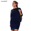 2017 5xl 6xl Letter Print New Women Dresses Large Size Winter Warm Dress Plus Size women Clothing Casual Elegant Blue vestidos