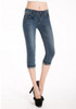 2017 3/4 Women's Skinny Jeans Summer Knee Length Blue Stretch Denim Trousers & Capris Women Plus Size Shorts Pencil Pants Female