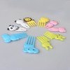 2017 10pcs/set Animal Farm mini cartoon fruit fork sign resin fruit toothpick bento lunch for children decorative plastic sign