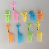 2017 10pcs/set Animal Farm mini cartoon fruit fork sign resin fruit toothpick bento lunch for children decorative plastic sign