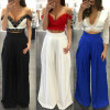 2017  New Summer Women Casual Harem Pants High Waist Wide Leg Loose Pants Female Chiffon Long Bloomers Trousers  YZ#1626-2