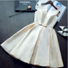 New design A-line short dresses V-opening back cocktail party lace-up dress veatidos de festa Hot sale free shipping