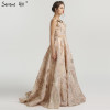 New Deep-V Fashion Sexy Beach Evening Dresses Flowers Sequined Vintage Formal Evening Gowns 2018 Serene Hill LA6504