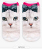 New Cute Cat Pattern Women Socks 3D Printed Unisex Cute Low Cut Ankle Socks Multiple Colors Harajuku Style Cat Socks