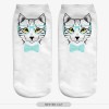 New Cute Cat Pattern Women Socks 3D Printed Unisex Cute Low Cut Ankle Socks Multiple Colors Harajuku Style Cat Socks
