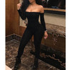 Off Shoulder Black Jumpsuit