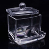 New Creative Clear Acrylic Storage Holder Box Transparent Cotton Swabs Stick Cosmetic Makeup Organizer Case High Quality