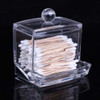New Creative Clear Acrylic Storage Holder Box Transparent Cotton Swabs Stick Cosmetic Makeup Organizer Case High Quality