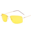 Frameless Pure Titanium Ultra Light Sunglasses Polarizing Driving Mirror Anti Fatigue Pure Titanium Square Metal Frame