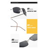 Frameless Pure Titanium Ultra Light Sunglasses Polarizing Driving Mirror Anti Fatigue Pure Titanium Square Metal Frame