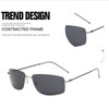 Frameless Pure Titanium Ultra Light Sunglasses Polarizing Driving Mirror Anti Fatigue Pure Titanium Square Metal Frame