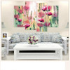 Frameless Flower Print on Canvas Wall Painting Art Print and Poster Home Decoration Oil Paingting Picture for Living Room 4pcs
