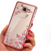 Frame Clear Case Cover For Samsung Galaxy A3 A5 A7 2016 2015 J3 J5 J7 Grand Prime S3 S4 S5 S6 S7 edge Flower Diamonds Soft Cases