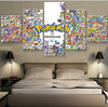 Frame 5 Panels Modern Canvas Prints Artwork Landscape Pictures Canvas Wall Art Picture Home Decoration Living Room Canvas Print