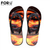 FORUDESIGNS Summer Men's Casual Flip Flops Wear-resistant Beach Sandals Rubber Flat Shoe Slippers for Teenagers Man Men Slipper