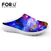 FORUDESIGNS Fashion Universe Space Stars Printed Mens Summer Mesh Sandals Breathable Galaxy Slippers Male Slip-on Beach Shoes