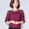 2017 Fashion New Arrival Summer Women Chiffon Shirt Female Plus Size Blouse Short Sleeve Female Blusas 78F 30