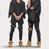 2017 Fashion Men Denim Pants Jeans Ripped Holes Skinny Elastic Slim Fit Cool Punk Long Trousers JL