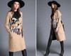 2017 Fashion Md-long Long Sleeves Trench Coat For Women Printed Open Stitch Spring Coat Women Outwears