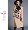 2017 Fashion Md-long Long Sleeves Trench Coat For Women Printed Open Stitch Spring Coat Women Outwears