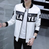 New 2017 Fashion Men's Jacket Coat Korean Slim Fit Bomber Jacket Men Black White Baseball Collar Male Jackets Windbreaker Man