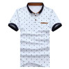New 2017 Brand POLO Shirt  Men Cotton Fashion Skull Dots Print Camisa Polo Summer Short-sleeve  Casual Shirts MT437