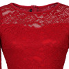 Nemidor 2017 Women Elegant Half Sleeve Casual Patchwork A-line Dress Vintage O-neck Midi 3XL Swing Party Lace Dress