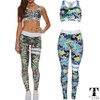 2017 summer leaf tree STRONGER printed skinny sportswear rompers womens jumpsuit bodysuit playsuit overalls