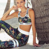2017 summer leaf tree STRONGER printed skinny sportswear rompers womens jumpsuit bodysuit playsuit overalls