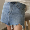 2017 Summer Jeans Skirt Women High Waist Jupe Irregular Edges Denim Skirts Female Mini Saia Plus Size Faldas Casual Pencil Skirt