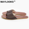 2017 Summer Home Shoes Leather Men Indoor Slippers Genuine Cow Leather Floor Slipper Household Slipper 8805
