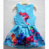2017 Summer Girl Dresses Trolls Girls Princess Birthday Party Dress Children Trolls Costume Kids Clothes Vestido Trolls Dress