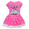 2017 Summer Girl Dress Cartoon Moana for Girls Clothes Printed Baby Girl Dress Pink Princess Party Dress Children Kids Clothing