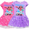 2017 Summer Girl Dress Cartoon Moana for Girls Clothes Printed Baby Girl Dress Pink Princess Party Dress Children Kids Clothing