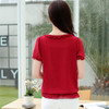2017 Summer Female Short-sleeve Chiffon Shirt Loose Plus Size Women Ruffled Neck Blouse Summer Casual Tops Hot  Sale 31122
