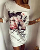 2017 Summer fashion Vintage Floral Print Women Dress Casual half Sleeve round Neck Elegant Slim Sheath Sexy Bodycon Dresses