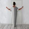 2017 Summer Fashion Patchwork Color Women Elegant Dresses Plus Size Loose Maxi Dress Casual Beach Tunic Vestido D28-AZ87