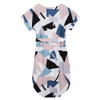 2017 Summer Dress Women Elegant OL Work Dress Casual V Neck Short Sleeve Geometric Prints Loose Dress