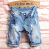 2017 summer denim shorts male jeans men jean shorts bermuda skate board harem mens jogger ankle ripped wave 38 36