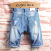 2017 summer denim shorts male jeans men jean shorts bermuda skate board harem mens jogger ankle ripped wave 38 36