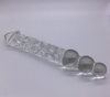 Large Glass 12*2.2 inch +3 Anal Beads Huge Double Glass Dildo
