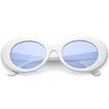 Retro 1990's Fashion Clout Goggle Oval Colored Lens Sunglasses C459