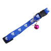 Retractable Adjustable Nylon Footprint Collar for Dogs Puppy Pet Collars With Bells Candy Color Small Fashion Personality Collar