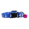 Retractable Adjustable Nylon Footprint Collar for Dogs Puppy Pet Collars With Bells Candy Color Small Fashion Personality Collar