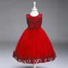 Retail Floral Flowers Girl Dresses Appliques Bow Decoration First Communion Dresses Elegant Holy Communion Dresses LL314