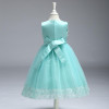 Retail Floral Flowers Girl Dresses Appliques Bow Decoration First Communion Dresses Elegant Holy Communion Dresses LL314