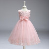 Retail Floral Flowers Girl Dresses Appliques Bow Decoration First Communion Dresses Elegant Holy Communion Dresses LL314